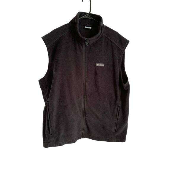 Columbia Men's Full Zip Black Size XXL Vest with zip pockets - Picture 1 of 7